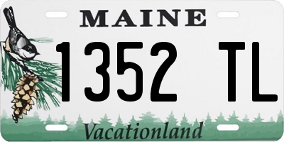 ME license plate 1352TL
