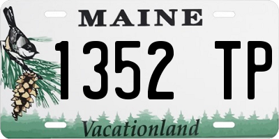 ME license plate 1352TP