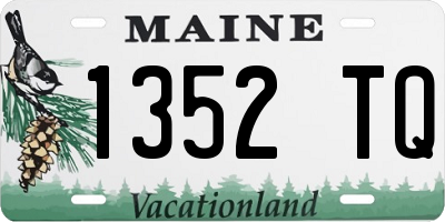 ME license plate 1352TQ