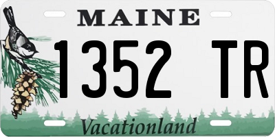 ME license plate 1352TR