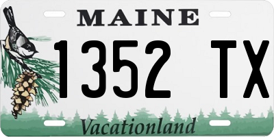 ME license plate 1352TX
