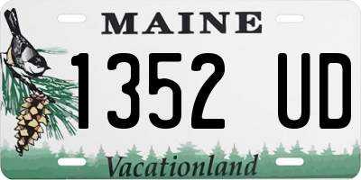 ME license plate 1352UD