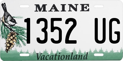 ME license plate 1352UG