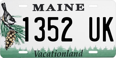 ME license plate 1352UK