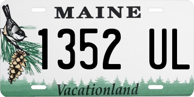 ME license plate 1352UL