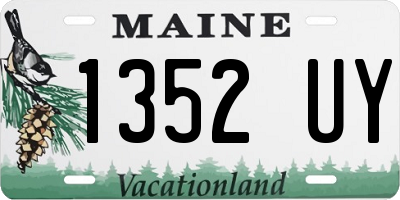 ME license plate 1352UY