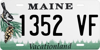 ME license plate 1352VF