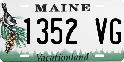 ME license plate 1352VG