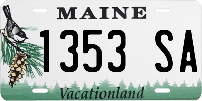 ME license plate 1353SA