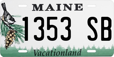 ME license plate 1353SB