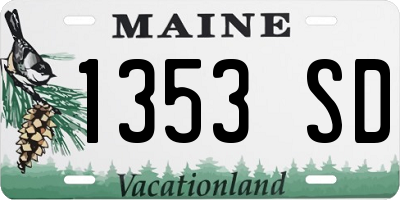 ME license plate 1353SD