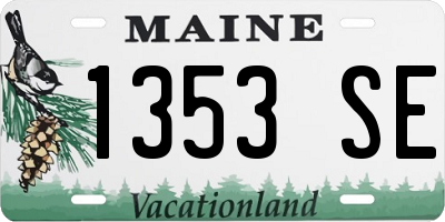 ME license plate 1353SE