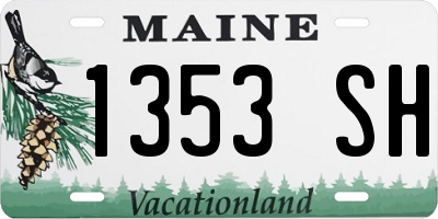 ME license plate 1353SH