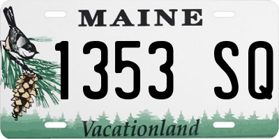 ME license plate 1353SQ