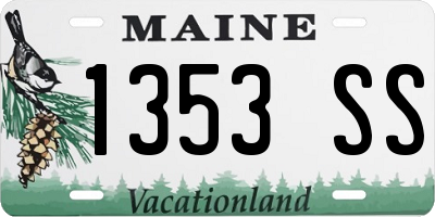 ME license plate 1353SS