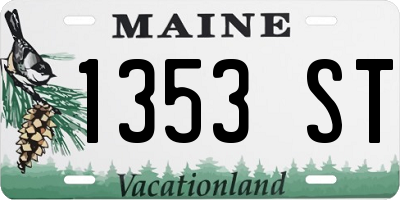 ME license plate 1353ST