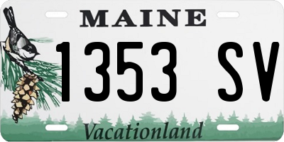 ME license plate 1353SV