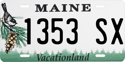 ME license plate 1353SX