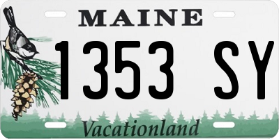 ME license plate 1353SY