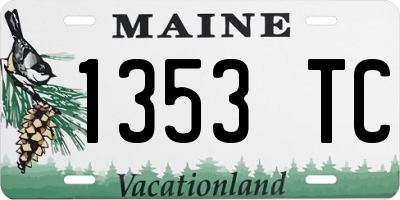 ME license plate 1353TC