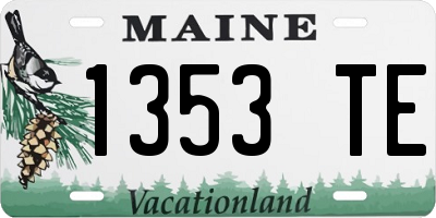 ME license plate 1353TE