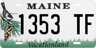 ME license plate 1353TF