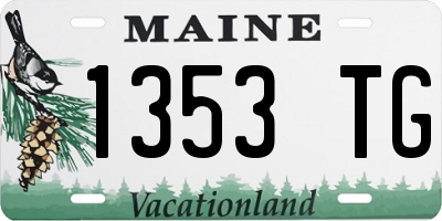 ME license plate 1353TG