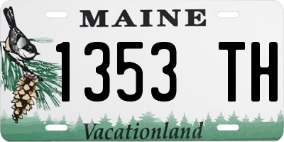 ME license plate 1353TH