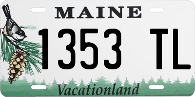 ME license plate 1353TL