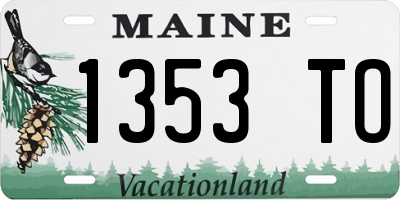 ME license plate 1353TO