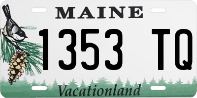 ME license plate 1353TQ