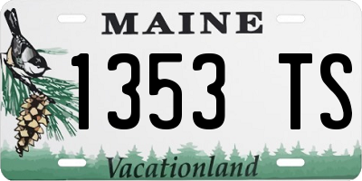 ME license plate 1353TS