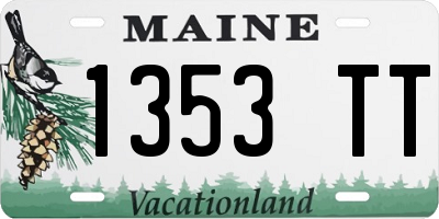 ME license plate 1353TT