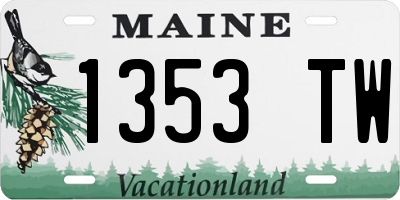 ME license plate 1353TW