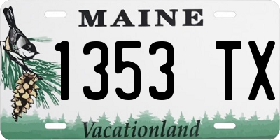 ME license plate 1353TX