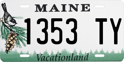 ME license plate 1353TY