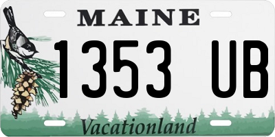 ME license plate 1353UB