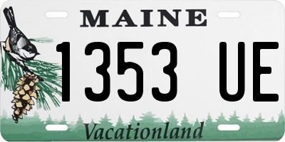 ME license plate 1353UE