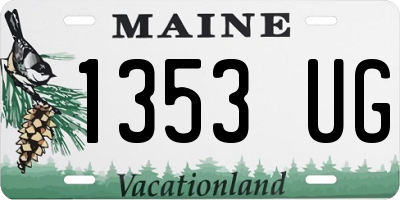 ME license plate 1353UG