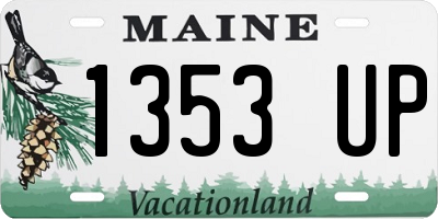 ME license plate 1353UP