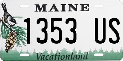 ME license plate 1353US