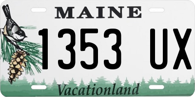 ME license plate 1353UX