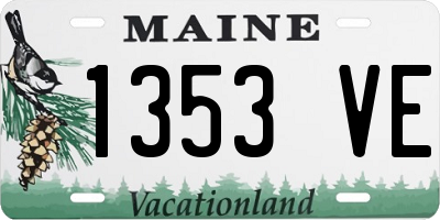 ME license plate 1353VE