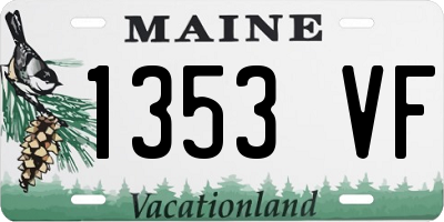 ME license plate 1353VF