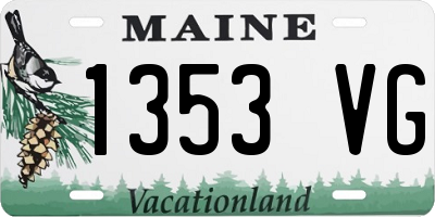 ME license plate 1353VG