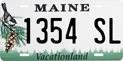 ME license plate 1354SL