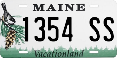 ME license plate 1354SS