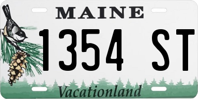 ME license plate 1354ST