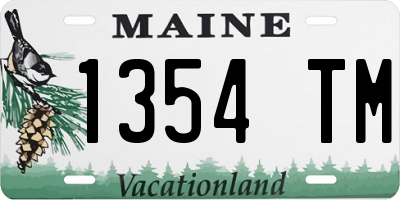 ME license plate 1354TM