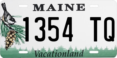 ME license plate 1354TQ